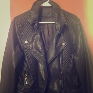 Faux Leather Moto Jacket